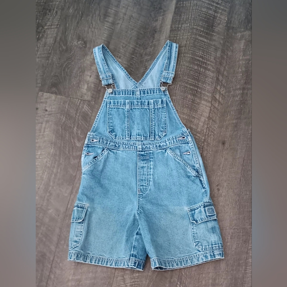 GAP Blue Denim Overall Shorts